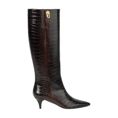 Shop Tom Ford Boots Mid Heel In Chocolate