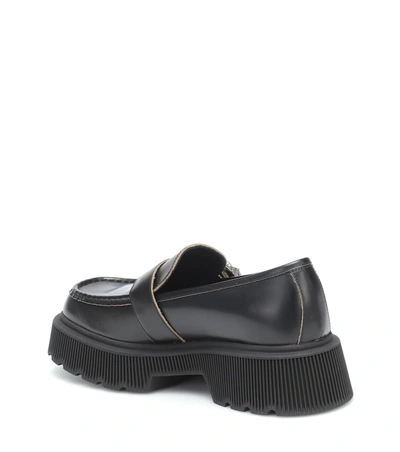 Shop Gucci Embellished Leather Loafers In Black