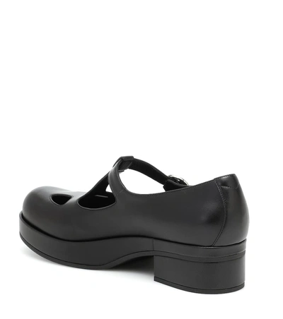 Shop Gucci Mary Jane 40 Leather Loafers In Black