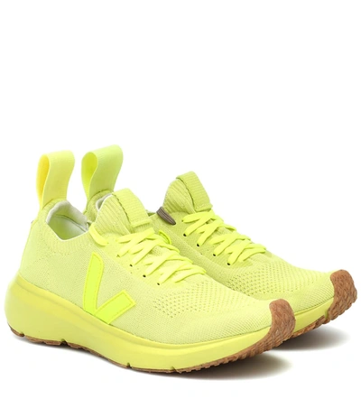 Shop Rick Owens X Veja Low Sock Sneakers In Yellow