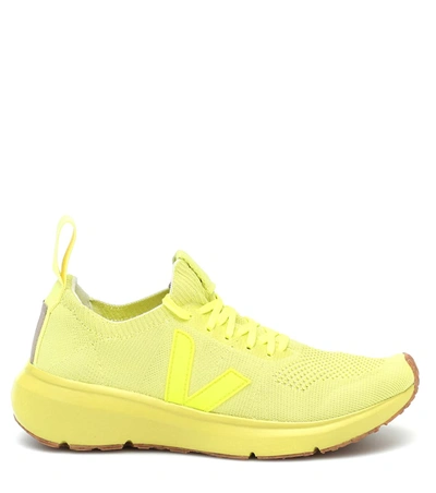 Shop Rick Owens X Veja Low Sock Sneakers In Yellow