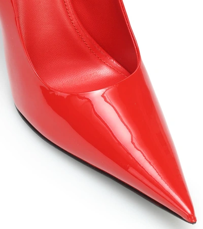 Shop Balenciaga Square Knife Patent Leather Pumps In Red