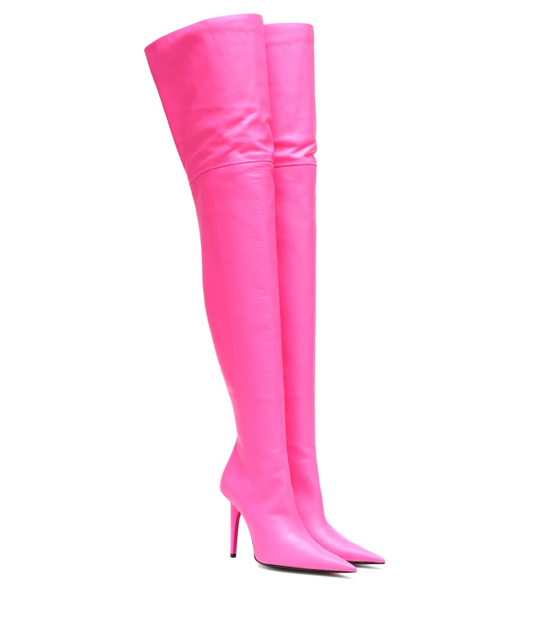 balenciaga boots pink