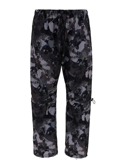Shop Marcelo Burlon County Of Milan Camouflage Trousers In Grey