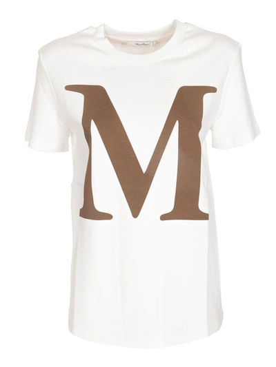 Shop Max Mara Ufo T-shirt In White And Brown