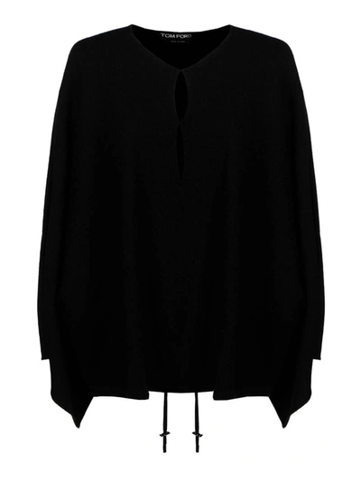 Shop Tom Ford Cashmere Wide Sweater In Black