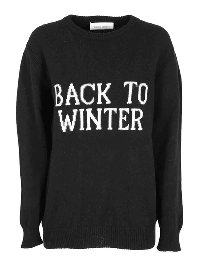 Shop Alberta Ferretti Back To Winter Cashmere Sweater In Black