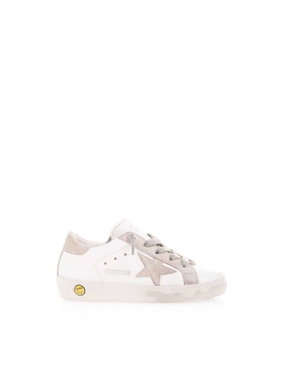 Shop Golden Goose Super Star Sneakers In White And Ecru
