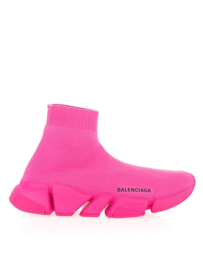 Shop Balenciaga Speed ​​20 Sneaker In Neon Pink