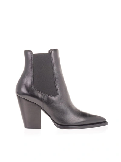 Shop Saint Laurent Theo Ankle Boots In Black