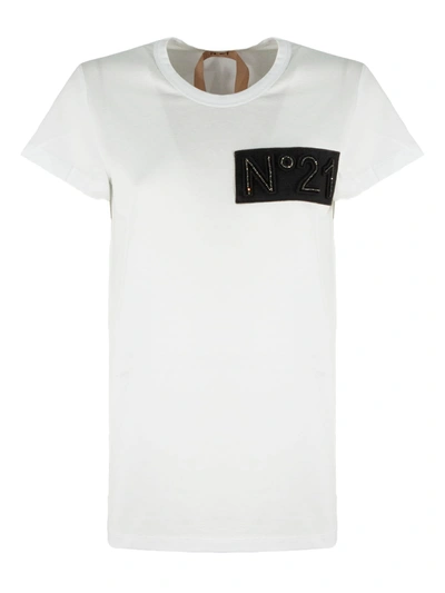 Shop N°21 White Cotton T-shirt In Bianco