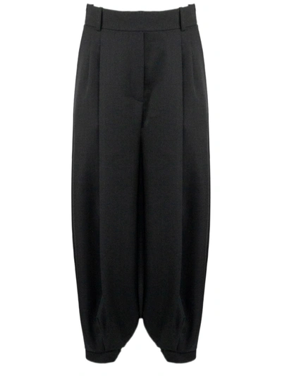 Shop Alexandre Vauthier Black Wool Trousers In Nero
