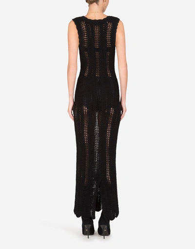 Shop Dolce & Gabbana Knit Dress In Black