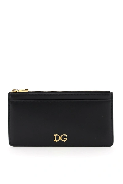 Shop Dolce & Gabbana Card Holder Pouch Dg Barocco In Nero