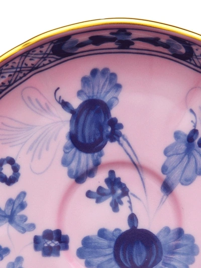 Shop Richard Ginori Oriente Italiano Porcelain Tea Saucers (set Of 2) In Pink