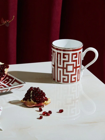 Richard Ginori Labirinto Porcelain Mug In Red