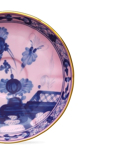 Shop Richard Ginori Oriente Italiano Porcelain Tea Saucers (set Of 2) In Pink
