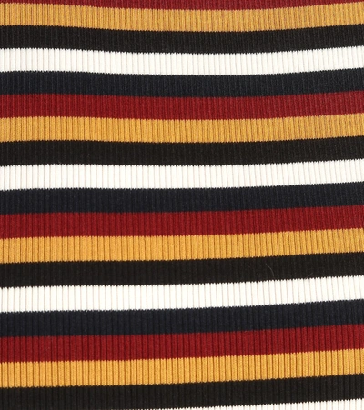 Shop Veronica Beard Cedar Striped Stretch-cotton Sweater In Multicoloured