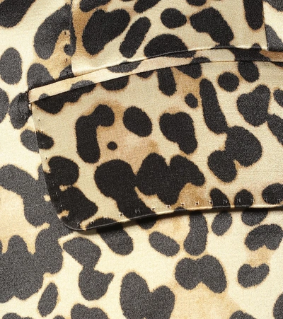 Shop Tom Ford Leopard-print Cotton-blend Blazer In Yellow