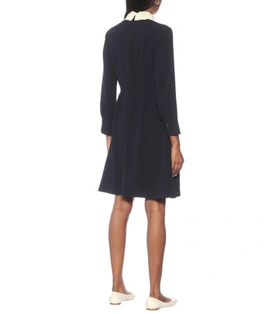 Shop Chloé Crêpe Minidress In Blue