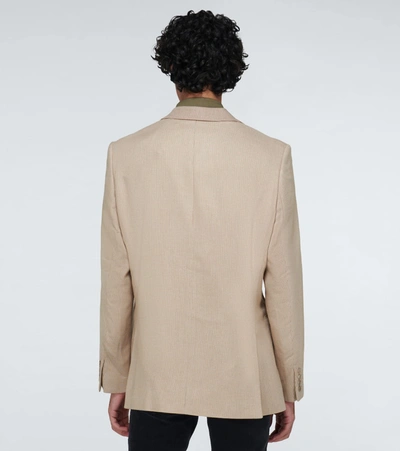 Shop Nanushka Malvin Double-breasted Blazer In Beige