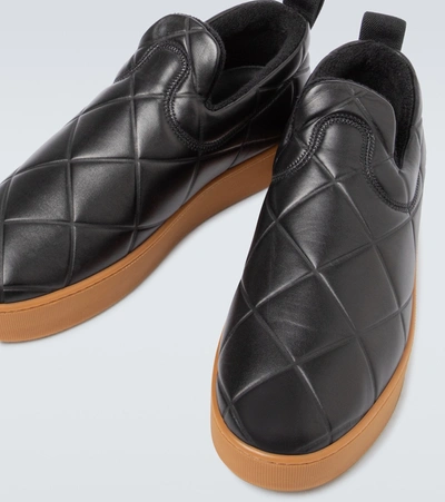 Shop Bottega Veneta Bv Quilt Slip-on Sneakers In Black