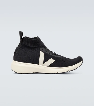 Shop Rick Owens Veja X  Sock Runner Sneakers In Black