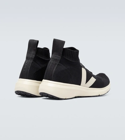 Shop Rick Owens Veja X  Sock Runner Sneakers In Black