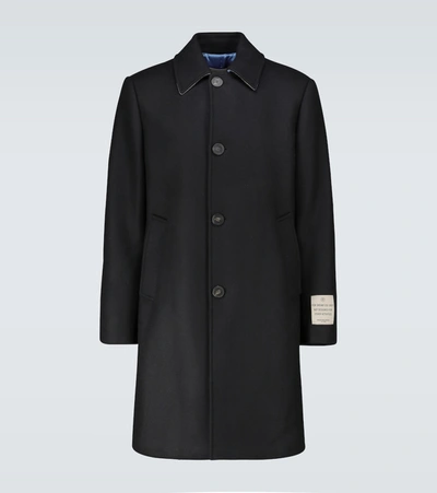 Shop Golden Goose Adelmo Wool-blend Carcoat In Black