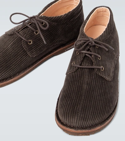 Shop Undercover Corduroy Derby Shoes In Brown