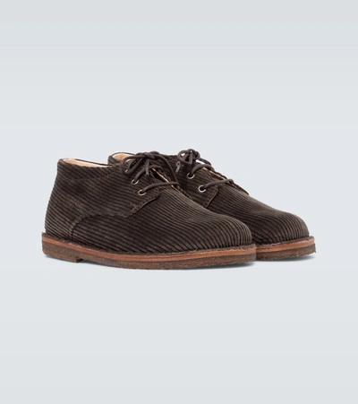 Shop Undercover Corduroy Derby Shoes In Brown