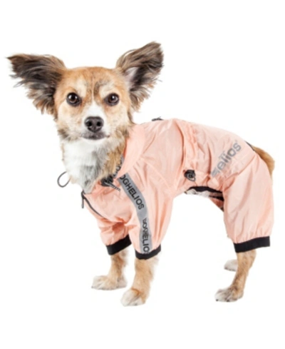 Shop Pet Life Central 'torrential Shield' Waterproof Multi Adjustable Full Body Dog Jacket In Pink