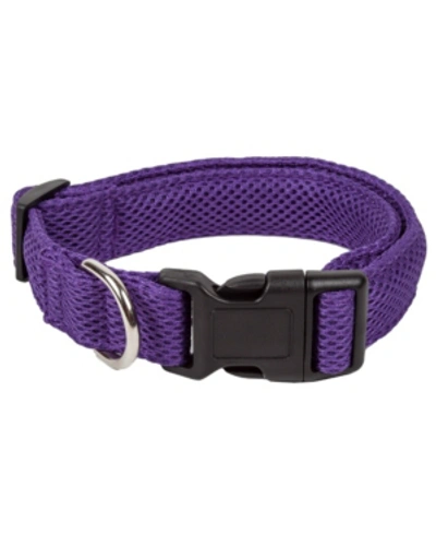Shop Pet Life Central 'aero Mesh' 360 Degree Breathable Adjustable Mesh Dog Collar In Purple
