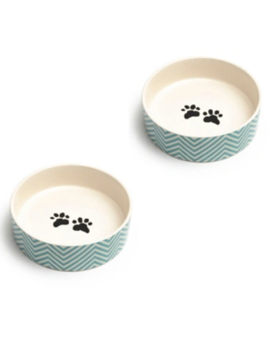 Shop Park Life Designs Talto Medium 6.5" Pet Bowl, Set Of 2 In Multi