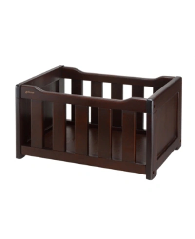 Shop Richell Elegant Wooden Pet Toy Box - Medium In Dark Brown