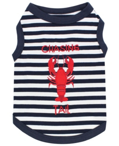 Shop Parisian Pet Lobster Tee Dog T-shirt In Navy