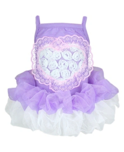 Shop Parisian Pet Tutu Heart Dog Dress In Lavender