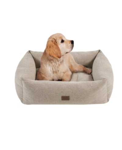 Shop Martha Stewart Collection Charlie Medium Memory Foam Pet Bed With Removable Cover In Tan