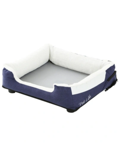 Shop Pet Life "dream Smart" Electronic Heating And Cooling Smart Pet Bed In Navy