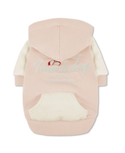 Shop Touchdog 'heritage' Soft-cotton Fashion Dog Hoodie Medium In Pink