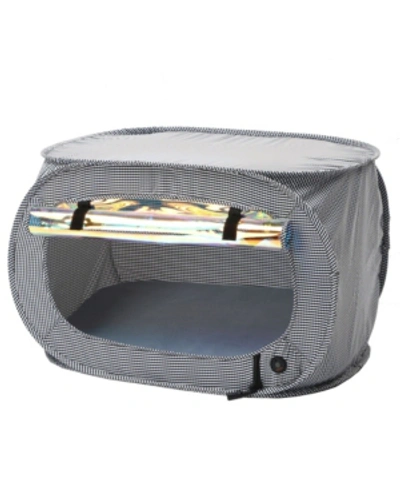 Shop Pet Life "enterlude" Electronic Heating Lightweight And Collapsible Pet Tent In Gray