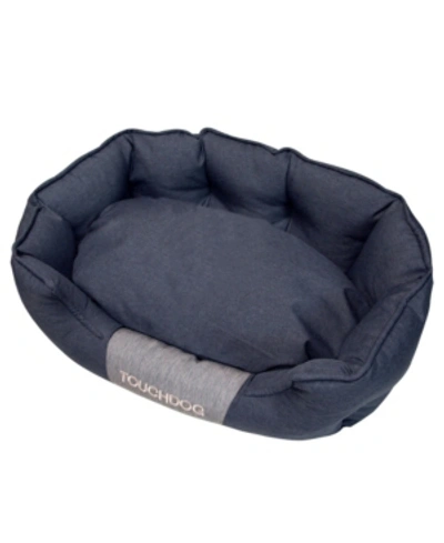 Shop Touchdog 'concept-bark' Water-resistant Premium Oval Dog Bed Medium In Charcoal Gray