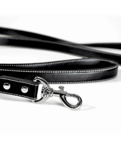 Shop Royce New York Royce Luxury 6' Dog Leash In Genuine Leather In Black