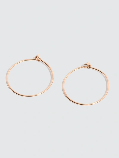 Shop Madewell Delicate Wire Hoop Earrings In Gold