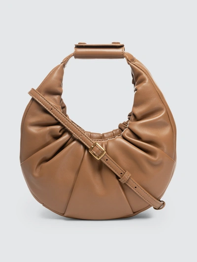 Shop Staud Mini Soft Moon Bag In Brown