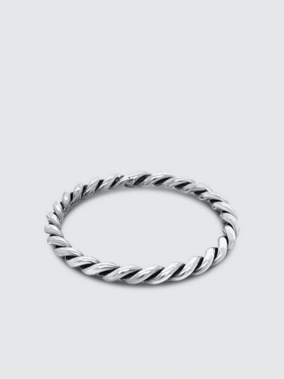 Shop Aaryah - Verified Partner Aadya Yang Silver Ring In Grey