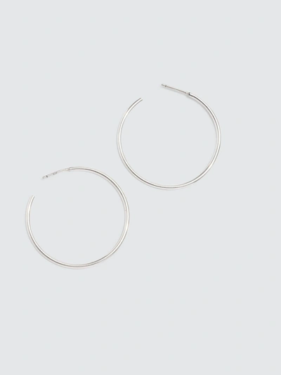 Shop Madewell Medium Hoop Earrings In Grey