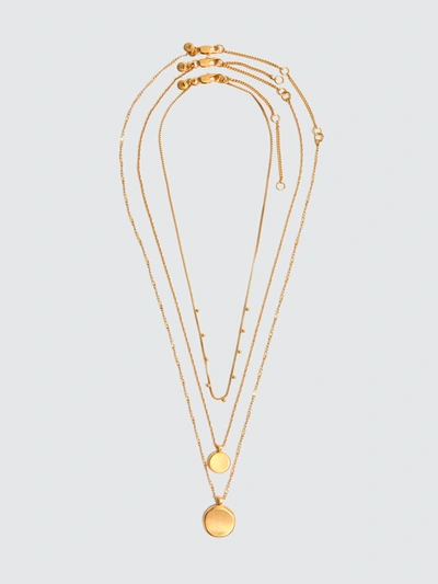 Shop Madewell Coin Necklace Set In Gold