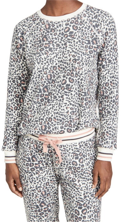 Shop Pj Salvage Thermal Lounge Leopard Top In Stone