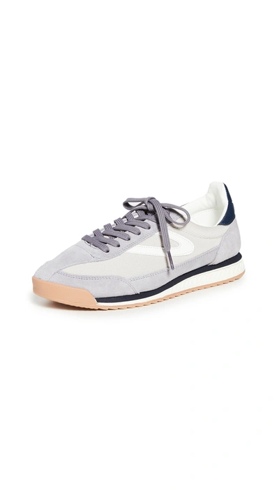 Shop Tretorn Rawlins 8 Retro Jogger Sneakers In Stone Blue/icing/vintage White